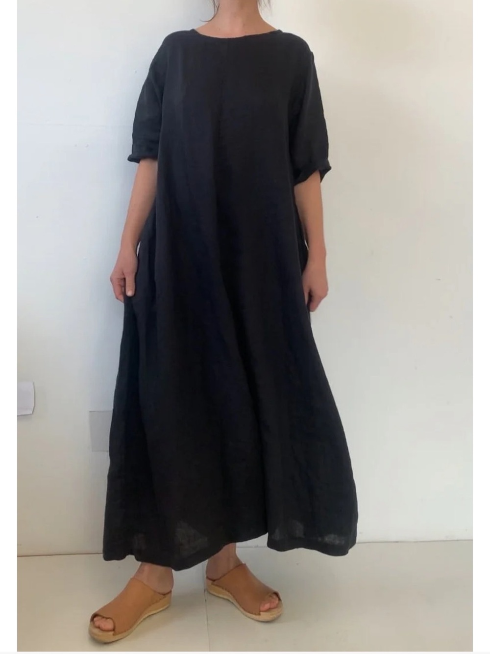 Glasnost Canada Palazzo Jump - Black Linen - Picture 3 of 10